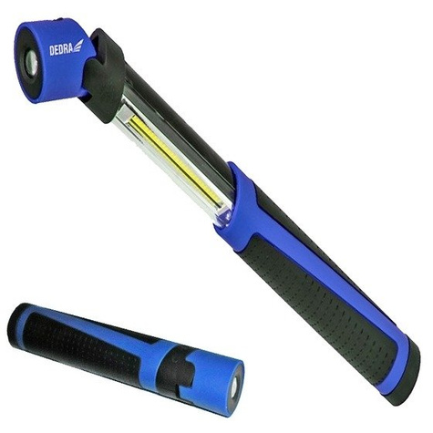 Lampa 2W LED COB +0,5W LED,150 lumenów, rozsuwana, obrotowa głowica, magnes, z bateriami