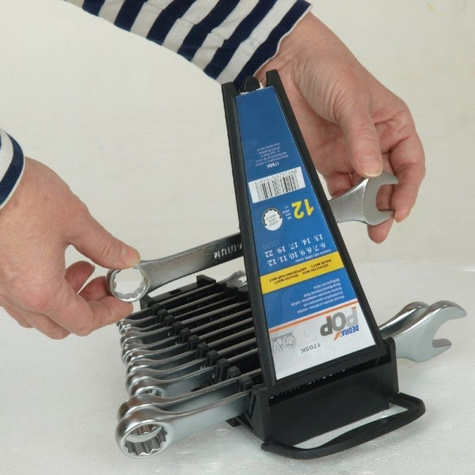 DEDRA Klucze płasko-oczkowe chromowane 1703K