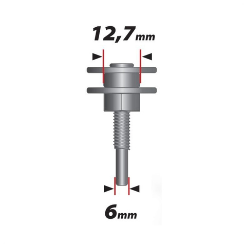 Trzpień do wiertarki 6mm, śr. otworu 12.7mm