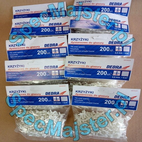 DEDRA KRZYŻYKI DO GLAZURY I TERAKOTY - DED0220