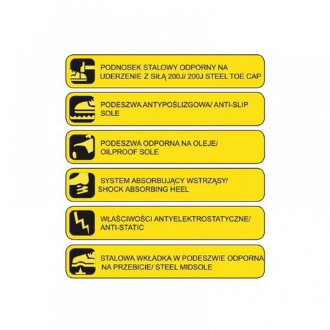Półbuty bezpieczne skórzane, rozmiar: 43