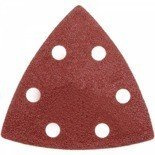 Papiery ścierne trójkątne z otworami 5 szt. gradacja 100# rzep 80x80x80 mm DED794573