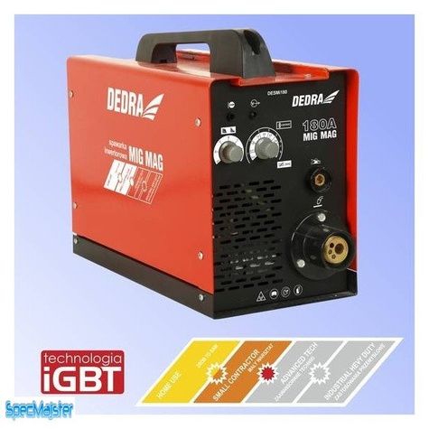 DEDRA Spawarka inwertorowa MIG/MAG IGBT 180A