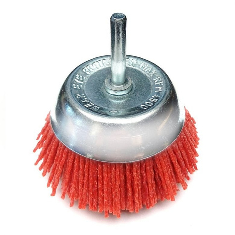 Szczotka ścierna doczołowa 75mm z trzpieniem