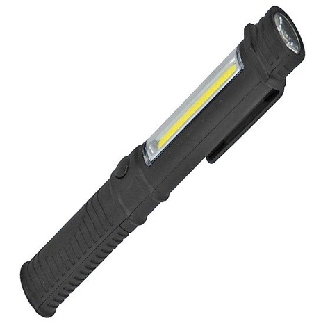 Lampa 1,5W LED COB +1W LED, pen,150 lumenów