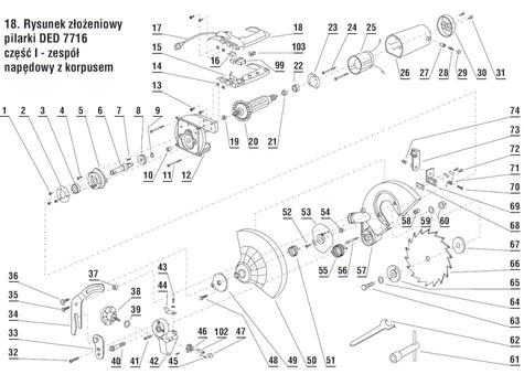 DEDRA Części zamienne do DED7716.