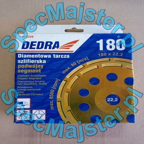 DEDRA TARCZA DIAMENTOWA DO SZLIFOWANIA 180mm/22,2 - H1209