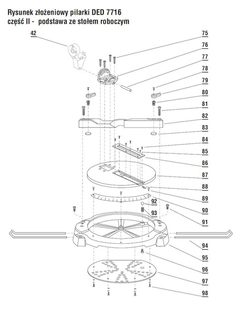 DEDRA Części zamienne do DED7716.