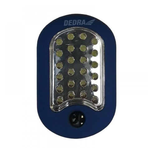 DEDRA Latarka 24+3 LED owalna z magnesem L1001