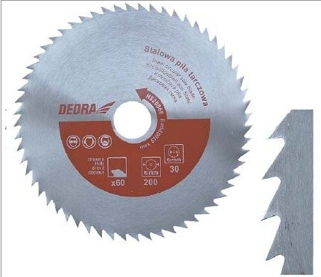 DEDRA STALOWA PIŁA TARCZOWA DO DREWNA 250 x 60 x 30 HS25060
