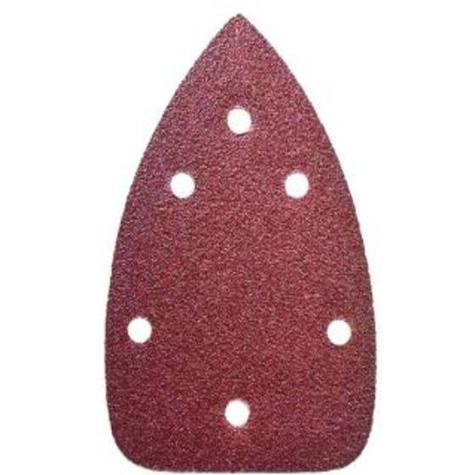 Papiery ścierne trójkątne z otworami 5 szt. gradacja 180# rzep 140x140x80 mm