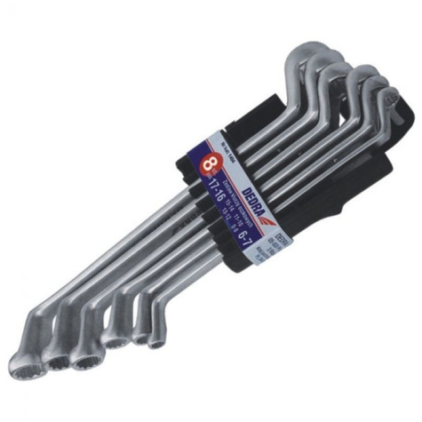 DEDRA Klucze oczkowe odgięte1404