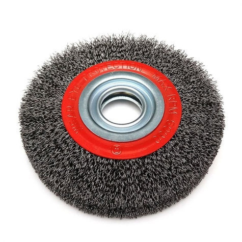 Szczotka druciana tarczowa 200mm,redukcje:25,22,20,16,12.7mm