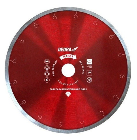 Tarcza diam. HRD GRES 115x22,2mm