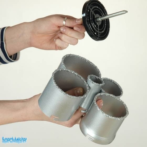 DEDRA Zestaw do wiercenia w materiałach budowlanych, nasyp węglika wolframu DED1519