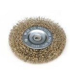 Szczotka druciana tarczowa mosiądz.100mm, śr.otworu 12.7mm