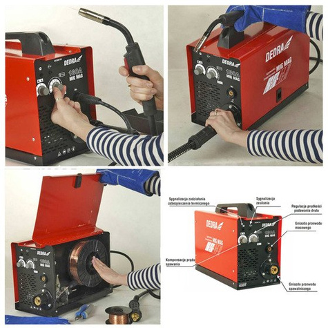 DEDRA Spawarka inwertorowa MIG/MAG IGBT 180A