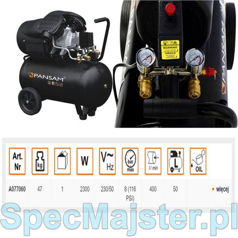 DEDRA Pansam Kompresor Olejowy 50l A077060