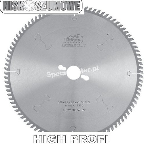 PILANA Piła tarczowa z zębami z węglików spiekanych 250x3,2x2,2x30 TFZ 80z