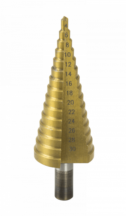 Wiertło stopniowe 4-30mm, HSS,TiN Kod: WMST0430
