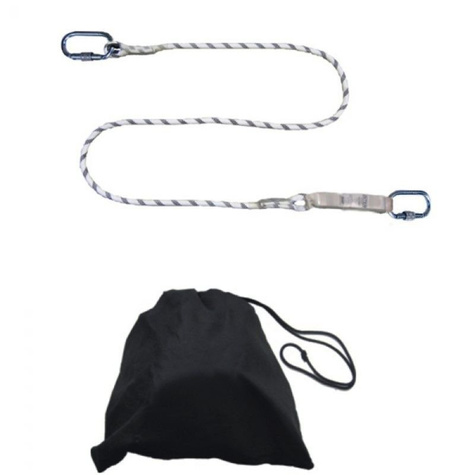 DEDRA Szelki bezpieczeństwa z dwoma punktami zaczepienia + linka bezpieczeństwa BHSZ10