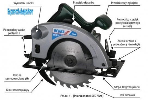 Dedra Pilarka ręczna do drewna 1200 W DED7922