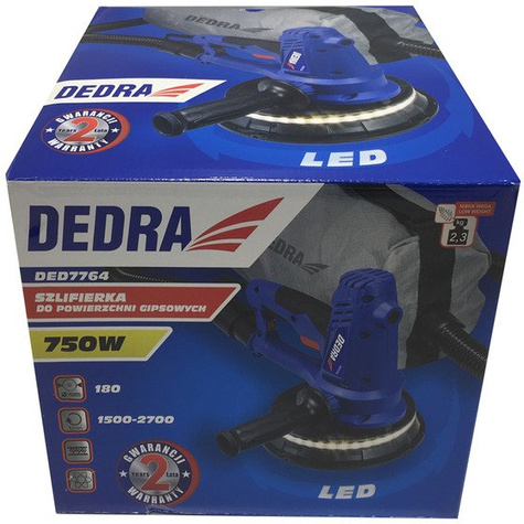 DEDRA Szlifierka do gipsotynków krótka DED7764