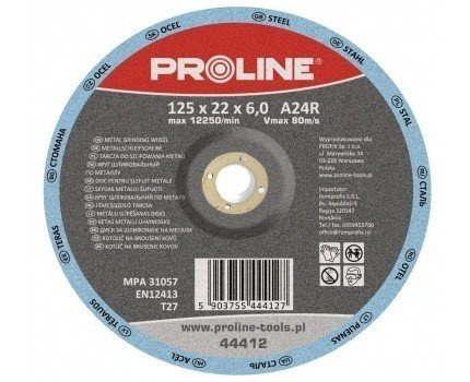PROLINE Tarcza do szlifowania metalu, wypukła Rozmiar 125x6.0 mm - 44412