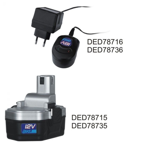 DEDRA Ładowarka (Kompletna stopa + zasilacz)12V DED78716