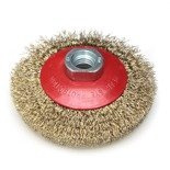 Szczotka druciana tarczowa mosiądzowana 100mm, M14