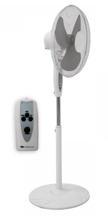 Wentylator stojący 16" z pilotem 45W,biały DA-1603