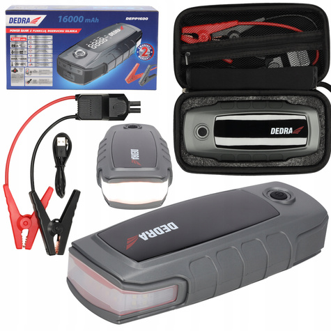Powerbank z funkcją rozruchu silnika 16000mAh, wyśw. LCD Kod: DEPP1600