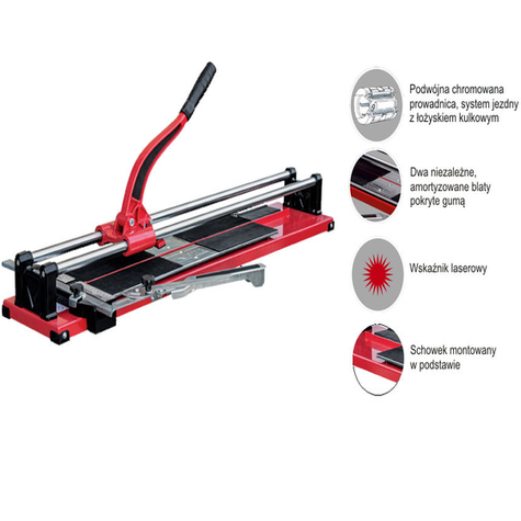Maszyna 800mm do glazury, laser, amortyzowany blat szer. 200mm, łożyska, podpórki boczne