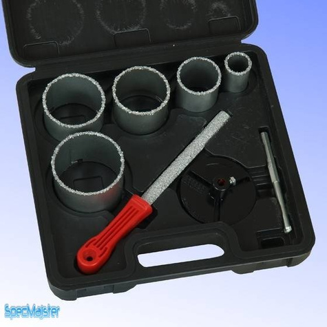 DEDRA Zestaw do wiercenia w materiałach budowlanych, nasyp węglika wolframu DED1519