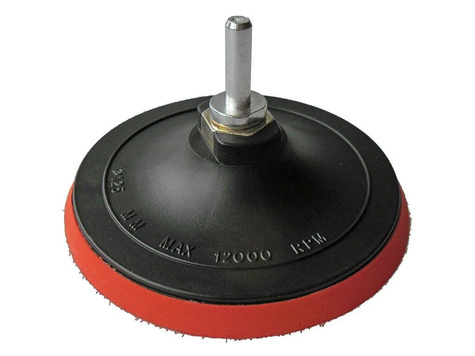 Dysk mocujący z rzepem M14, 125mm + trzpień do wiertarki