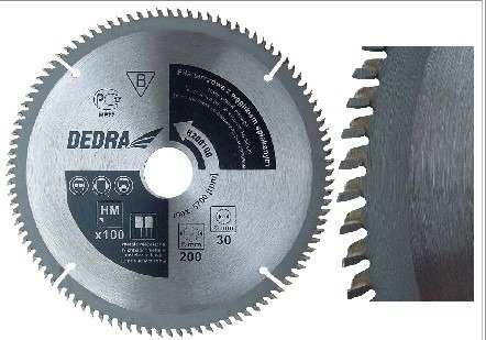 DEDRA PIŁA TARCZOWA DO METALI NIEŻELAZNYCH 200 x 100 x 30 - H200100