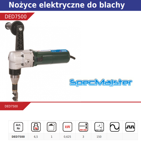 DEDRA Nożyce elektryczne do blachy DED7500
