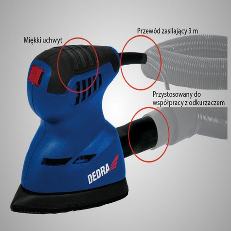 Szlifierka oscylacyjna Delta, 125W, 140x140x80mm