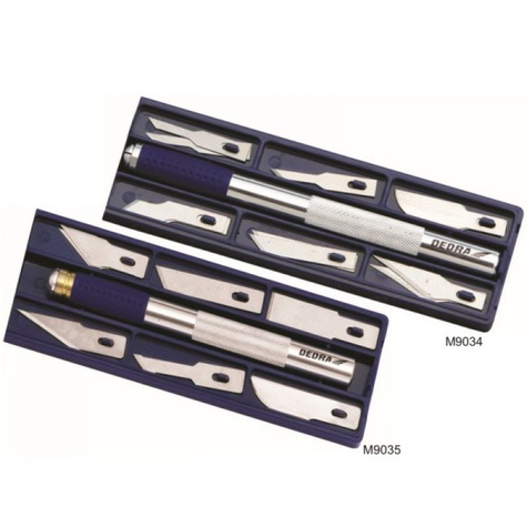 Dedra Wielofunkcyjny nóż precyzyjny 12 ostrzy, chwyt 9 mm M9035