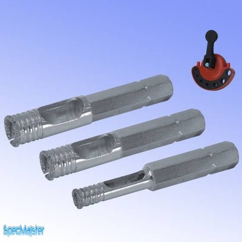 DEDRA Diamentowe wiertła do resu, terakoty, szkła, białej ceramiki, kamienia- zestaw DED1568