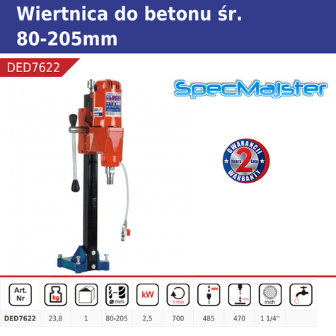 DEDRA WIERTNICA DO BETONU 2400W DED7622