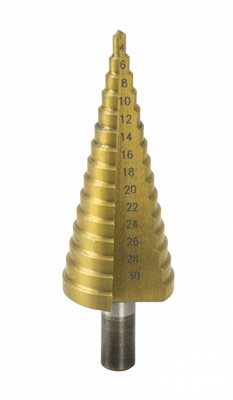 Wiertło stopniowe 4-30mm, HSS,TiN Kod: WMST0430