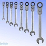 DEDRA Klucz płasko-oczkowy 22 mm CrV z grzechotką (72 zęby) i przegubem 14GP56